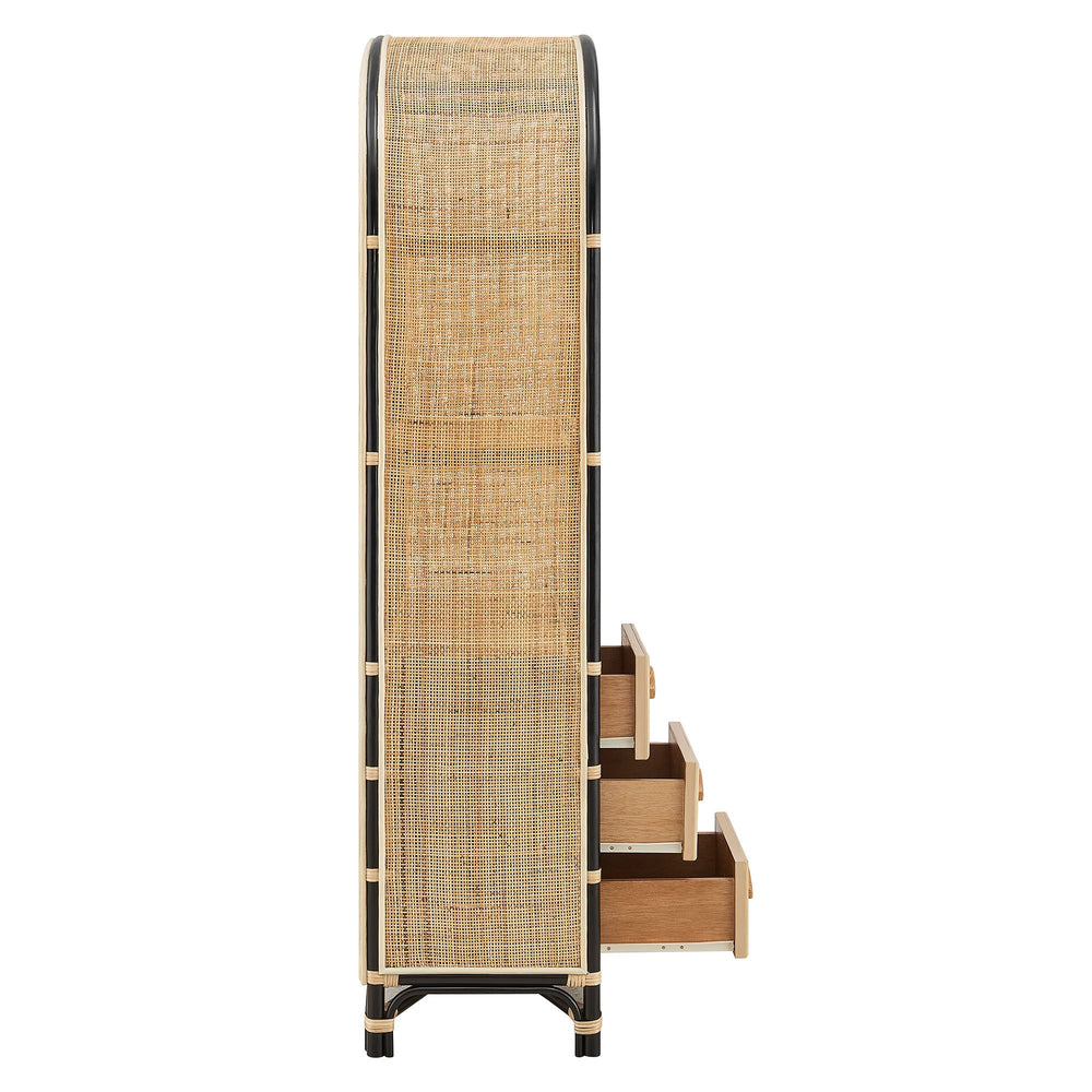 Jane 71" Arched Rattan Bookshelf - From Where Finds - 