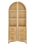 Jane 71" Arched Rattan Bookshelf - From Where Finds - 