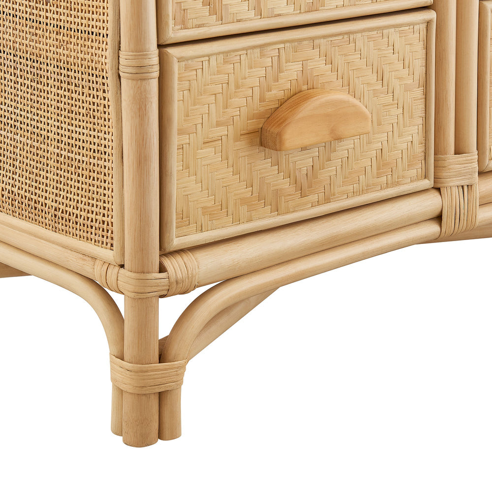 Jane 71" Arched Rattan Bookshelf - From Where Finds - 