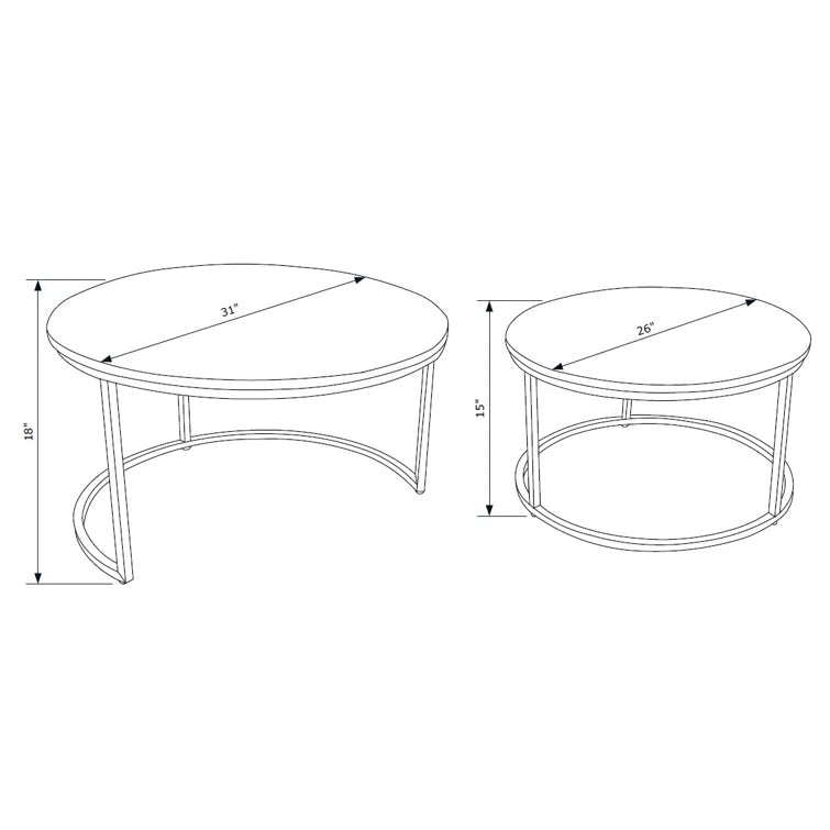 Jay 2 - Piece Coffee Table Set - From Where - 