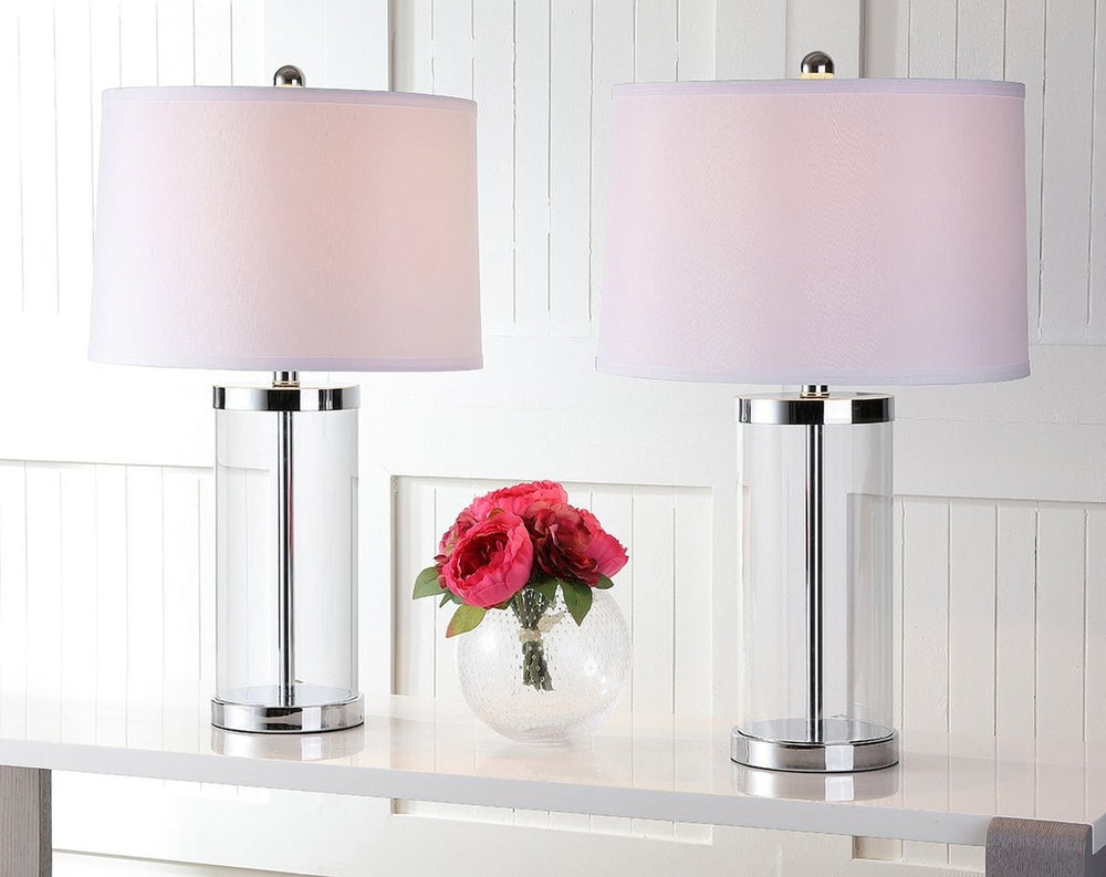 Jeanie 25" Glass Cylinder Lamp - From Where Finds - 