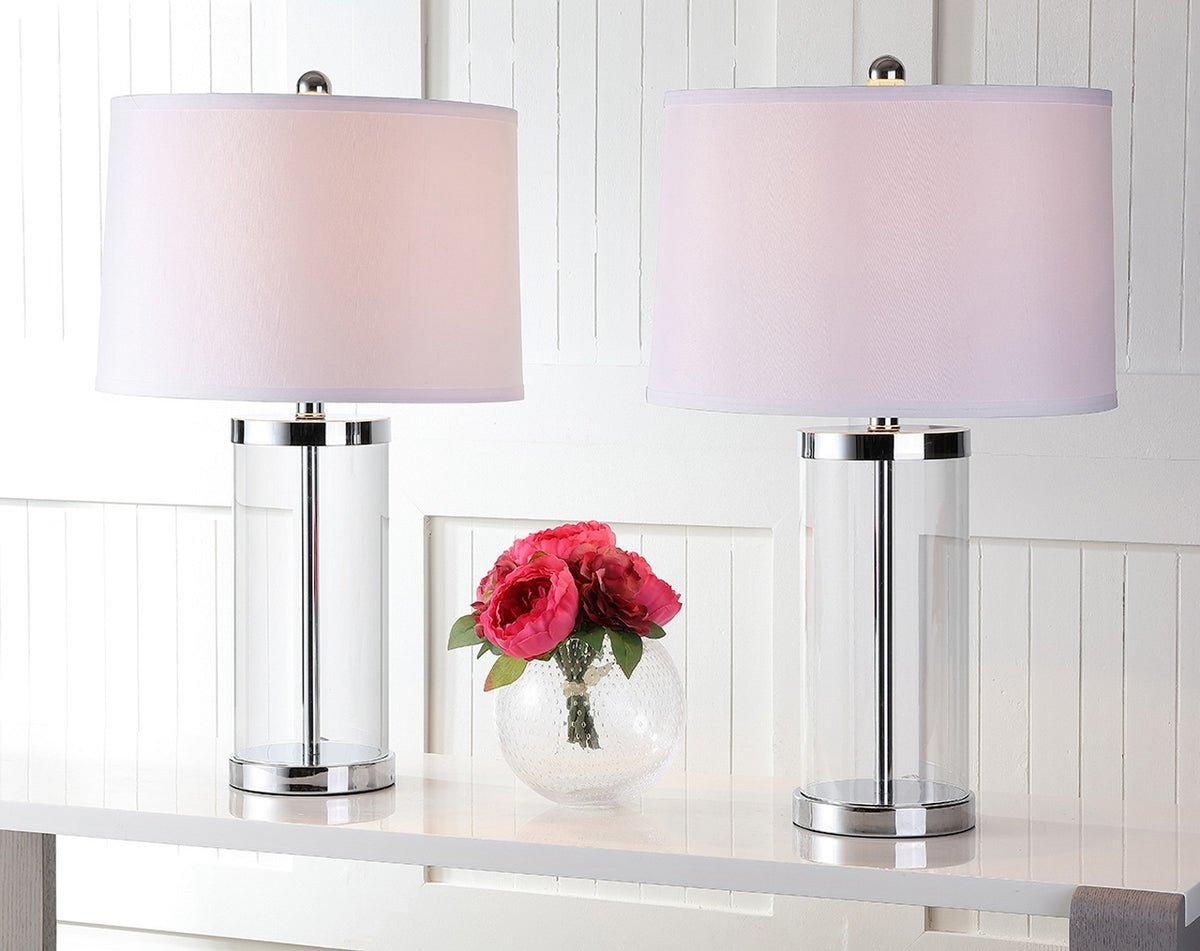 Jeanie 25" Glass Cylinder Lamp - From Where Finds - 