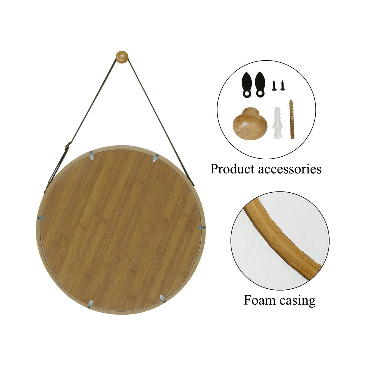 Jeffrey Wood Flat Wall Mirror - From Where - 
