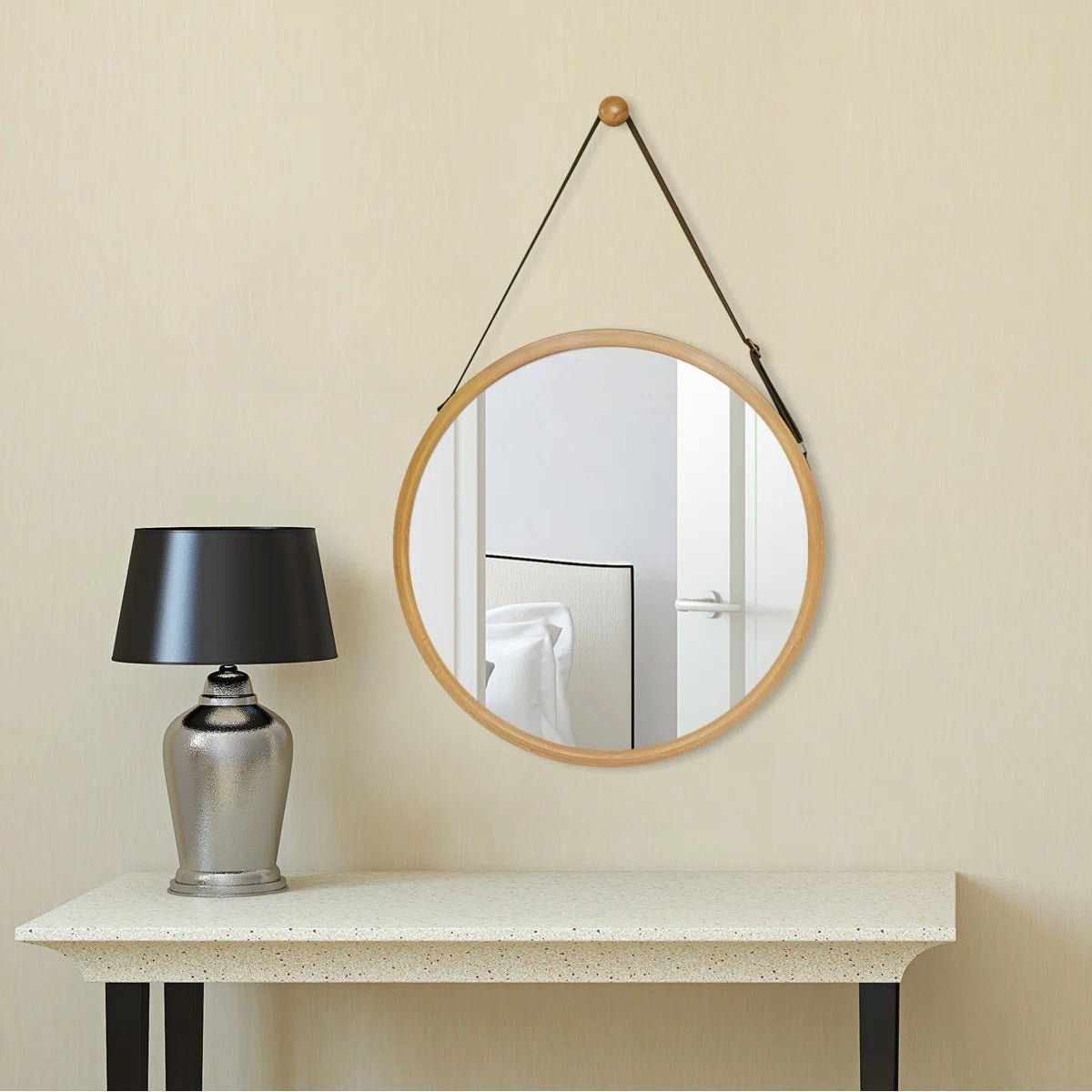 Jeffrey Wood Flat Wall Mirror - From Where - 