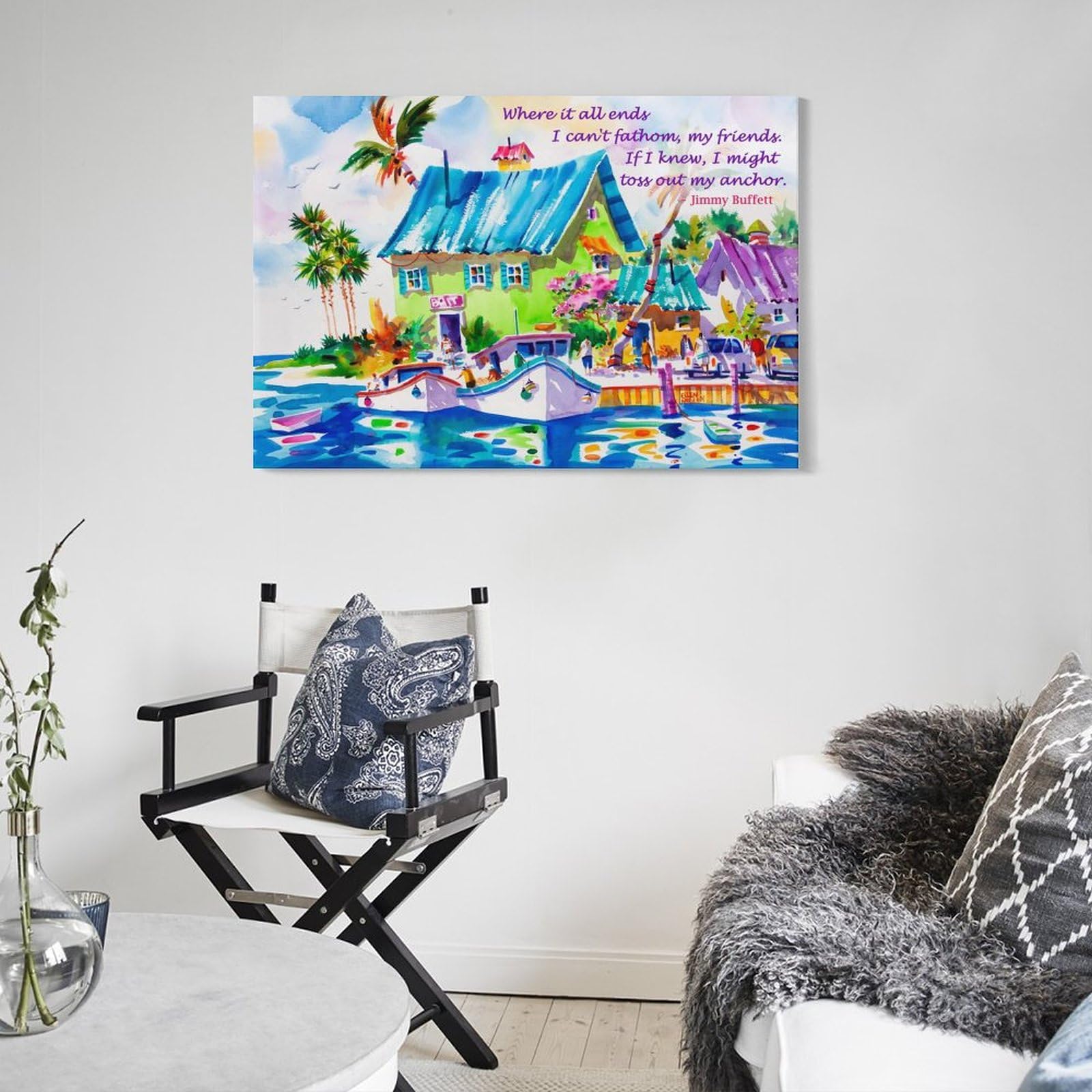 Jimmy Buffett Quotes Tropical Beach Art - From Where - 