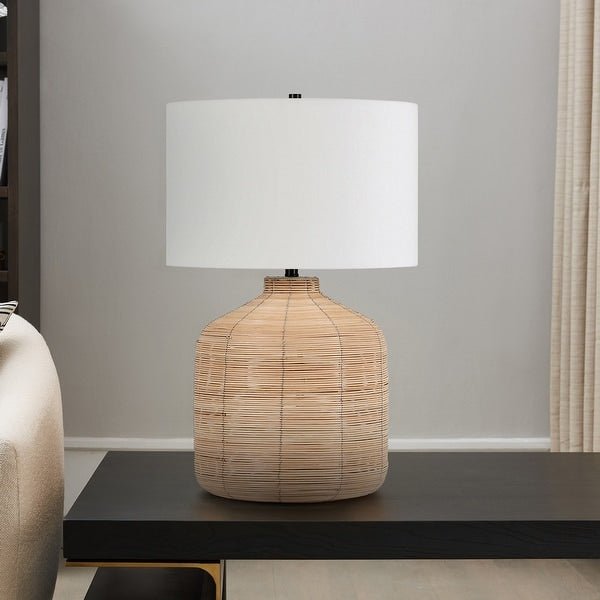 Jolina Rattan Table Lamp - From Where - 