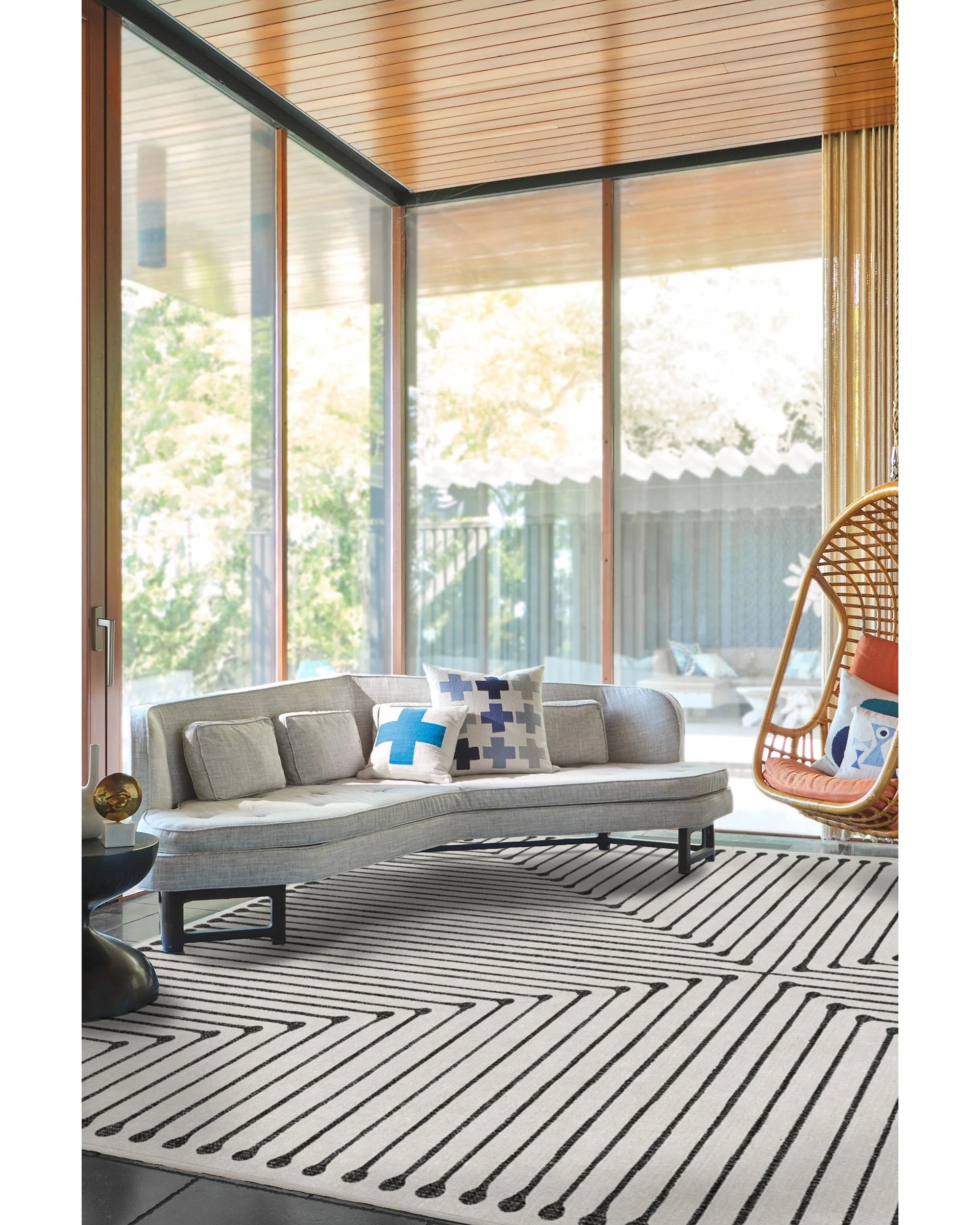 Jonathan Adler Inkdrop Black & Ivory Rug - From Where - 