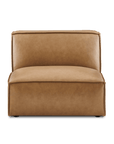 Jonathan Leather Armless Sofa - From Where Finds -