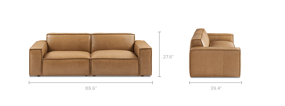 Jonathan Leather Sofa - From Where Finds -