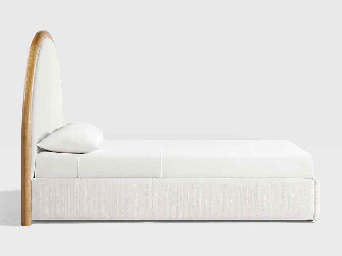 Joy Upholstered & Wood Bed - From Where - 