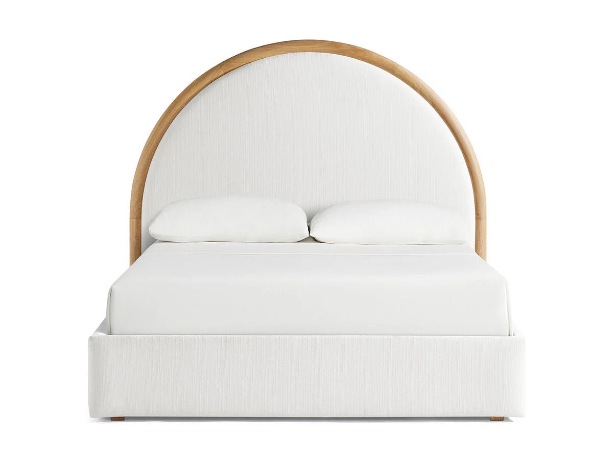 Joy Upholstered & Wood Bed - From Where - 