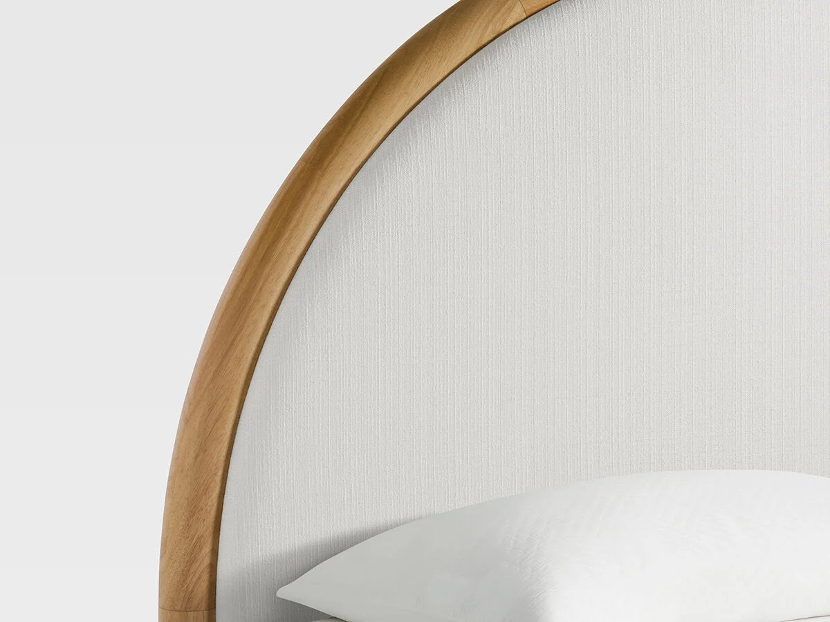 Joy Upholstered & Wood Bed - From Where - 