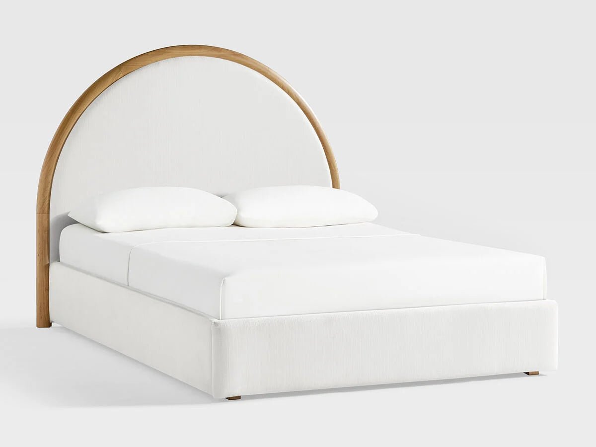 Joy Upholstered & Wood Bed - From Where - 