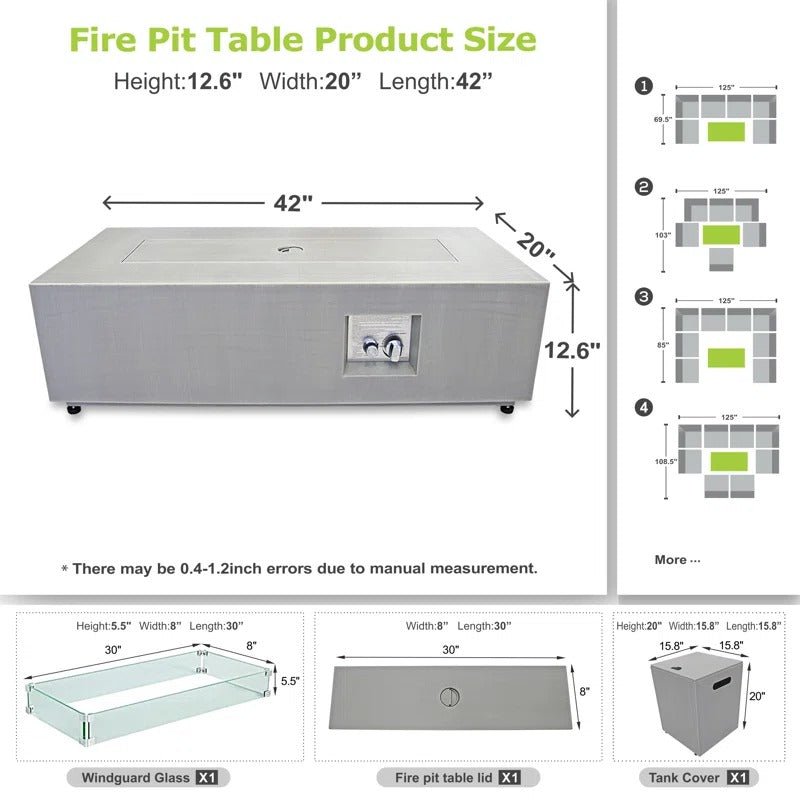 Joycie Metal Propane Fire Pit Table - From Where - 