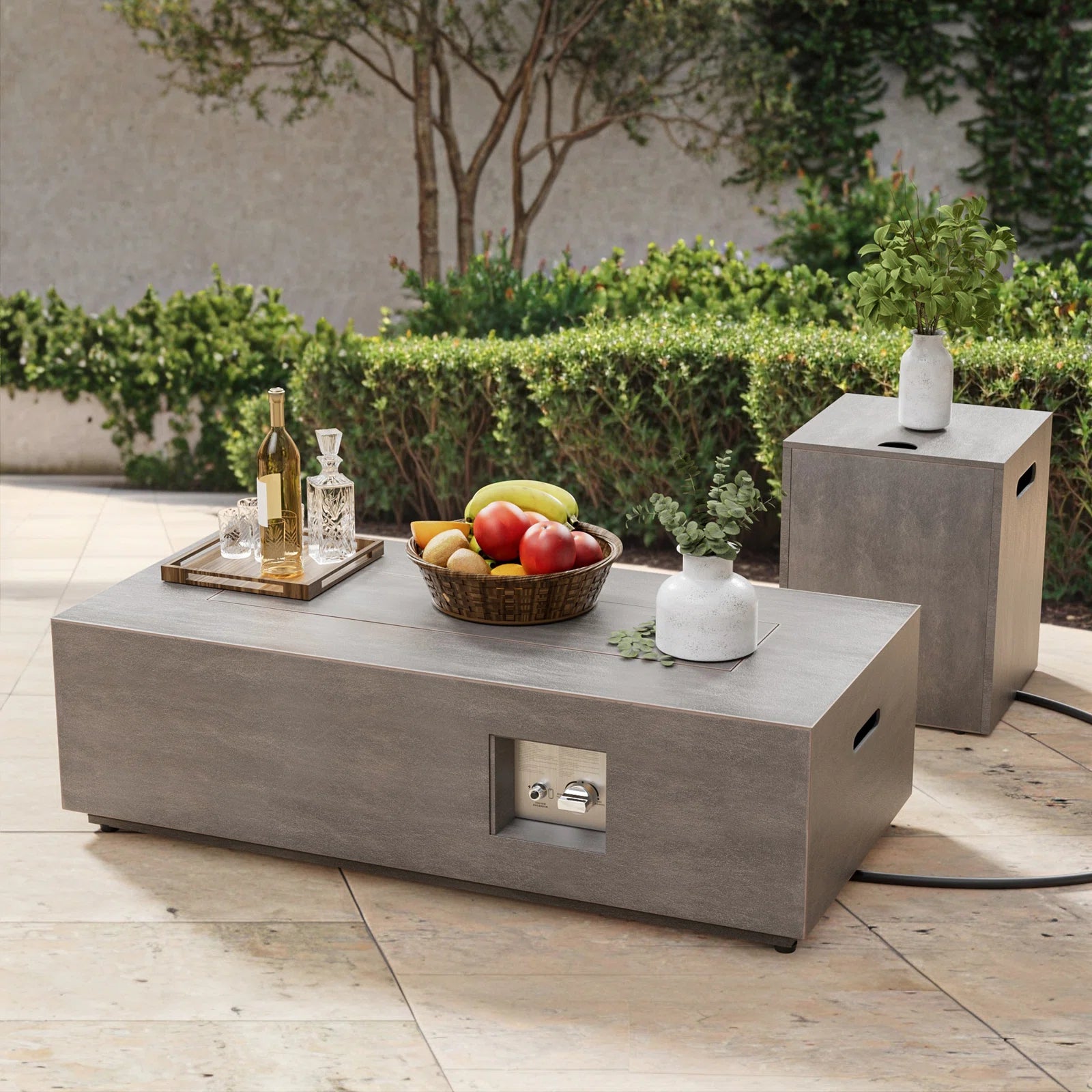 Joycie Metal Propane Fire Pit Table - From Where - 