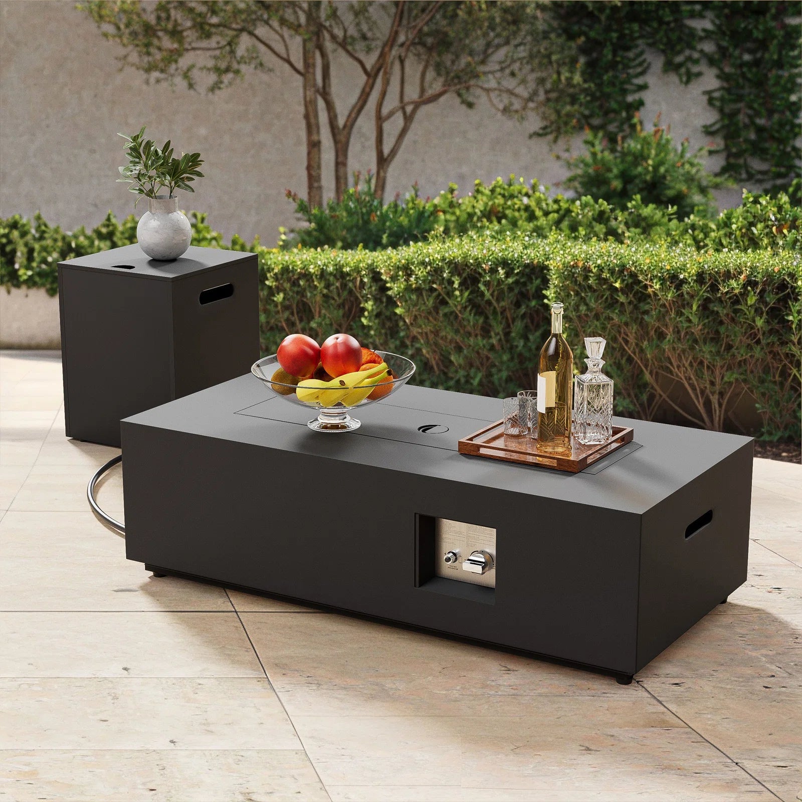 Joycie Metal Propane Fire Pit Table - From Where - 
