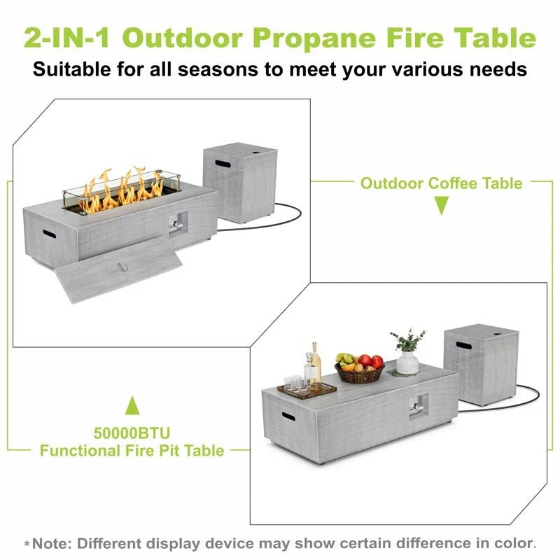 Joycie Metal Propane Fire Pit Table - From Where - 