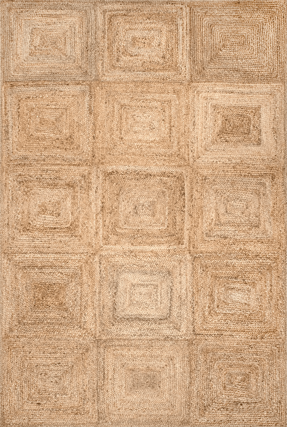 Juniper Jute Tiled Rug | Natural - From Where -