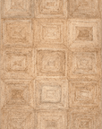Juniper Jute Tiled Rug | Natural - From Where - 