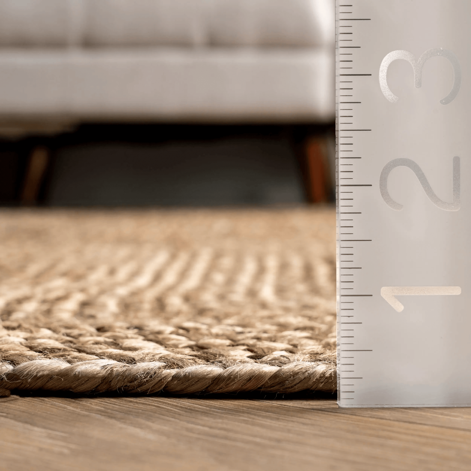 Juniper Jute Tiled Rug | Natural - From Where - 