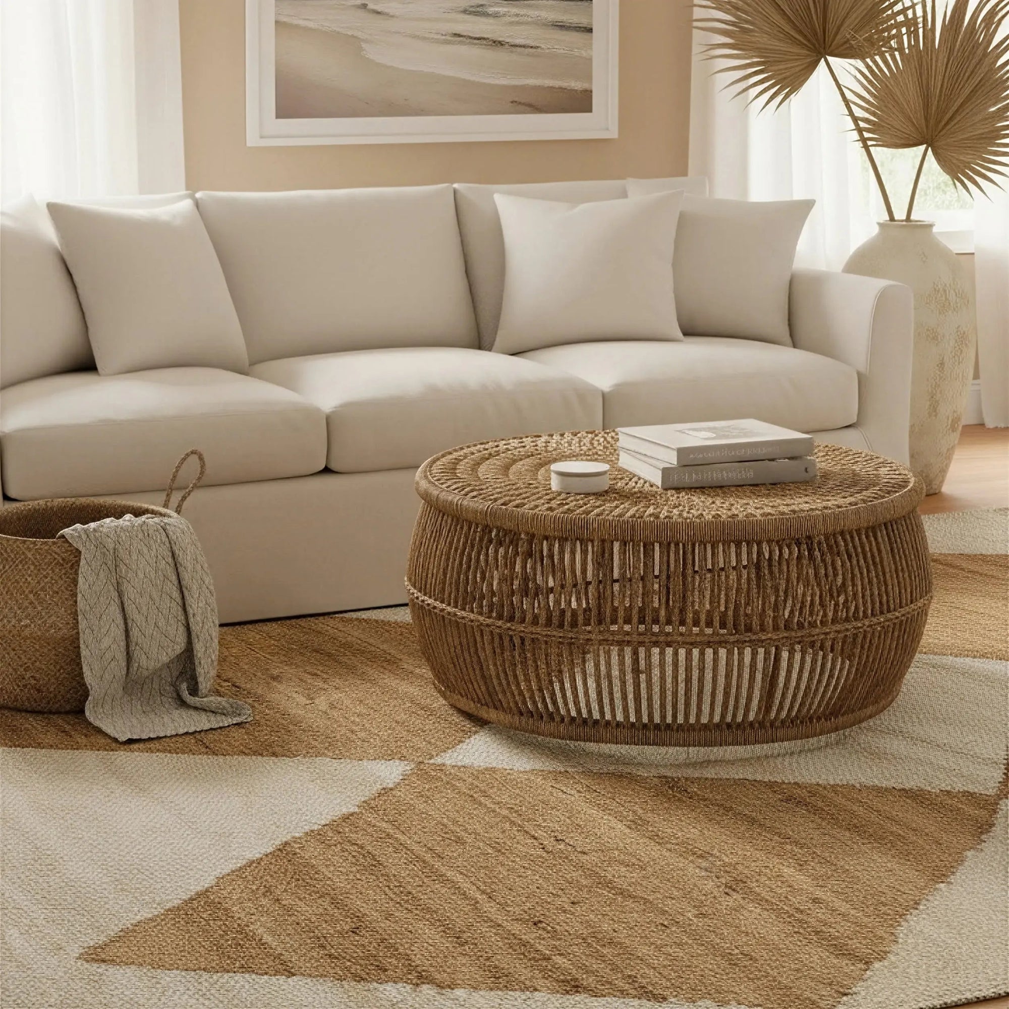 Jute Harlequin Trellis Rug - From Where Finds - 