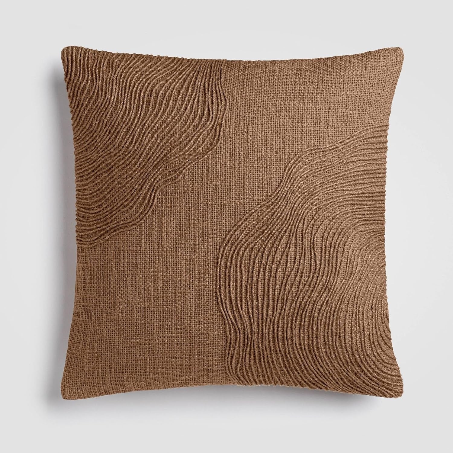 Jute Terrain Throw Pillow with Insert - From Where Finds - 
