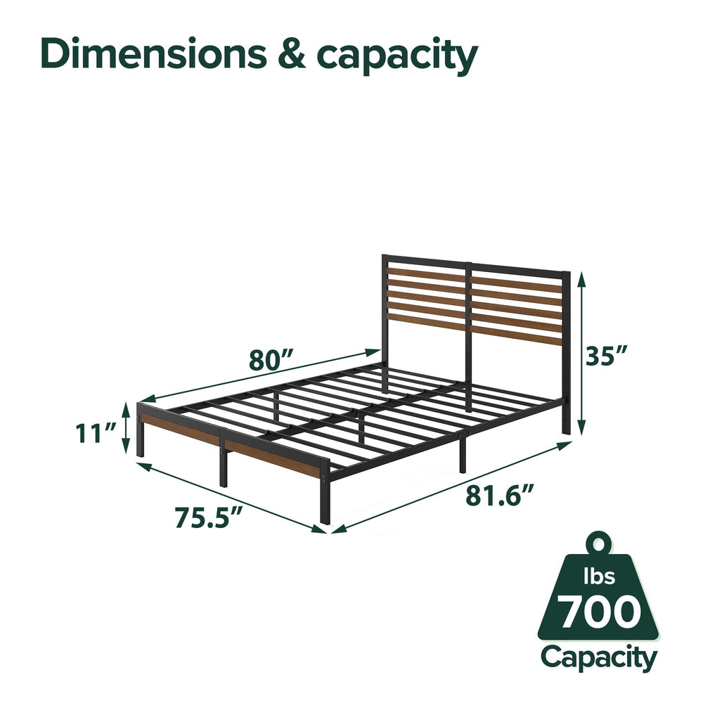 Kai Bamboo and Metal Platform Bed Frame - From Where Finds - 