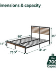 Kai Bamboo and Metal Platform Bed Frame - From Where Finds - 