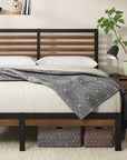 Kai Bamboo and Metal Platform Bed Frame - From Where Finds - 