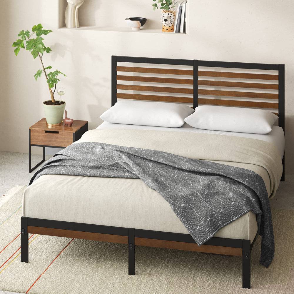Kai Bamboo and Metal Platform Bed Frame - From Where Finds - 