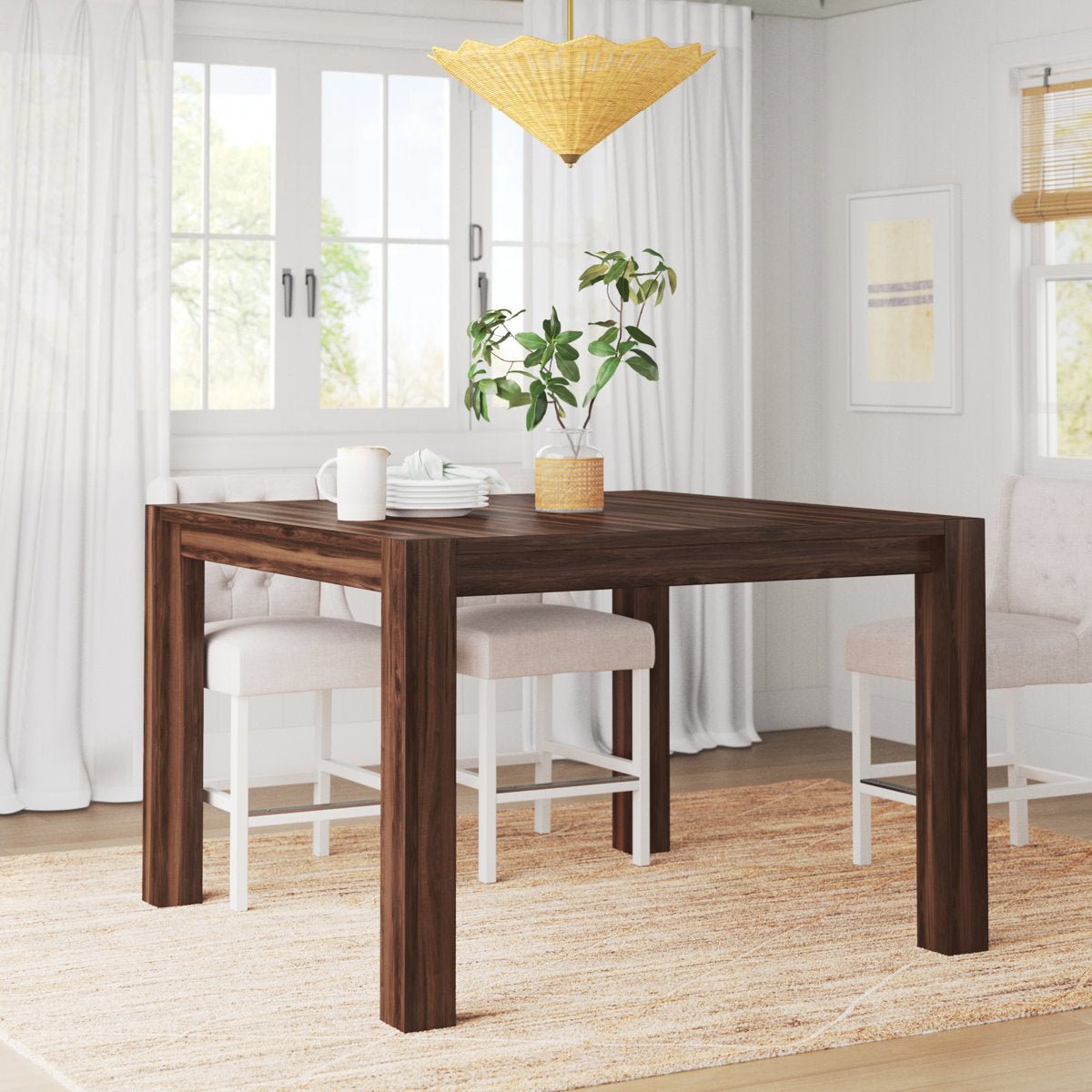 Kaicey Acacia Solid Wood Dining Table - From Where - 