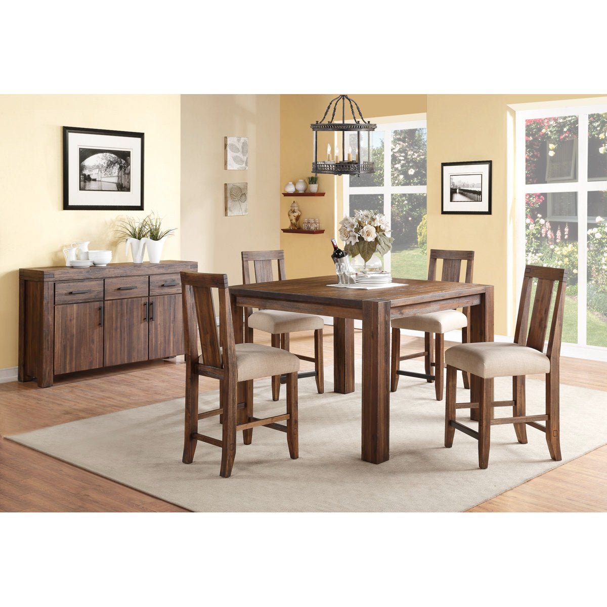 Kaicey Acacia Solid Wood Dining Table - From Where - 