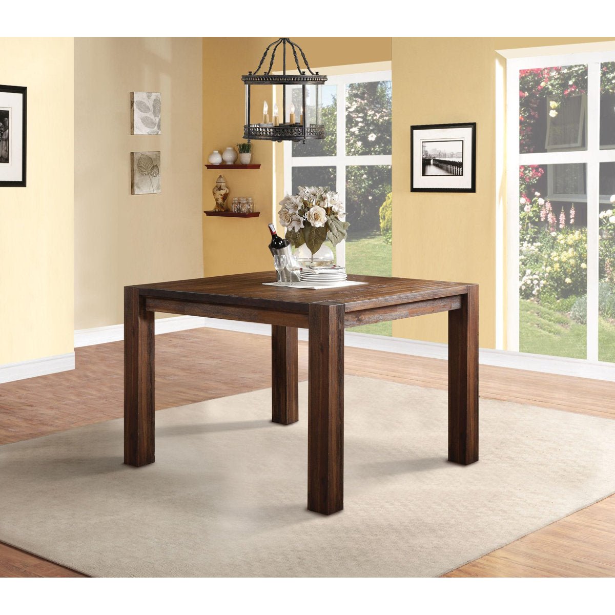 Kaicey Acacia Solid Wood Dining Table - From Where - 