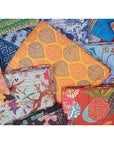 Kantha Cotton Floral Throw Blanket - From Where - 