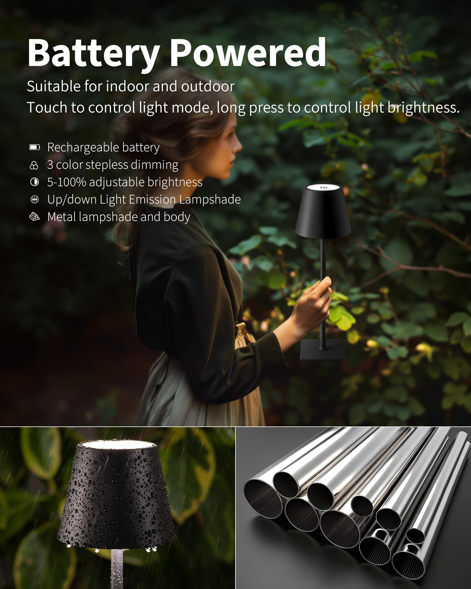 KDG 2 - Pack Cordless LED Table Lamps - From Where - 
