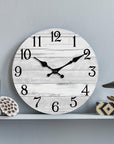 KECYET Wall Clock Battery Operated 10 Inch Gray Silent Non Ticking Country Rustic Design Vintage Retro Decorative for Bathroom Kitchen Living Room Bedroom - From Where - 