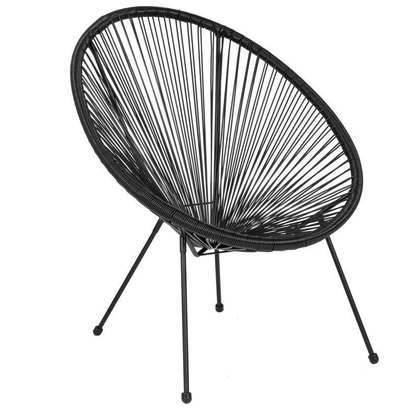 Kelleia Oval Woven Papasan Lounge Chair - From Where - 