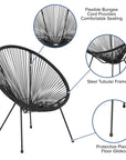 Kelleia Oval Woven Papasan Lounge Chair - From Where - 