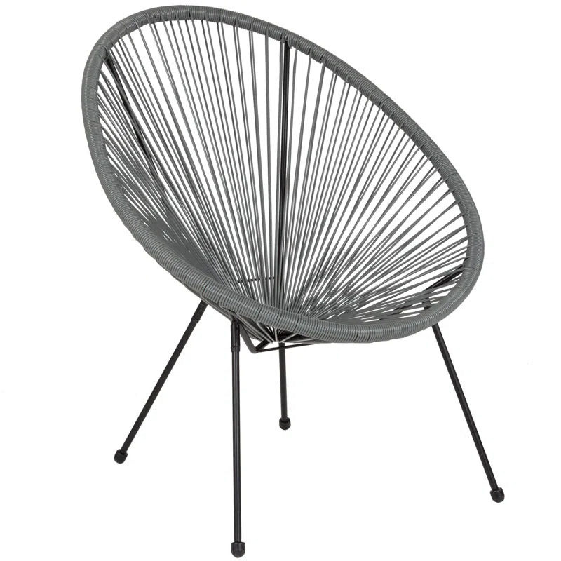 Kelleia Oval Woven Papasan Lounge Chair - From Where - 
