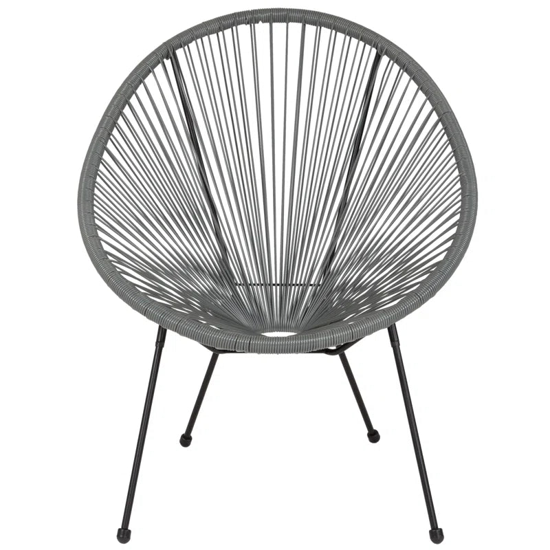 Kelleia Oval Woven Papasan Lounge Chair - From Where - 