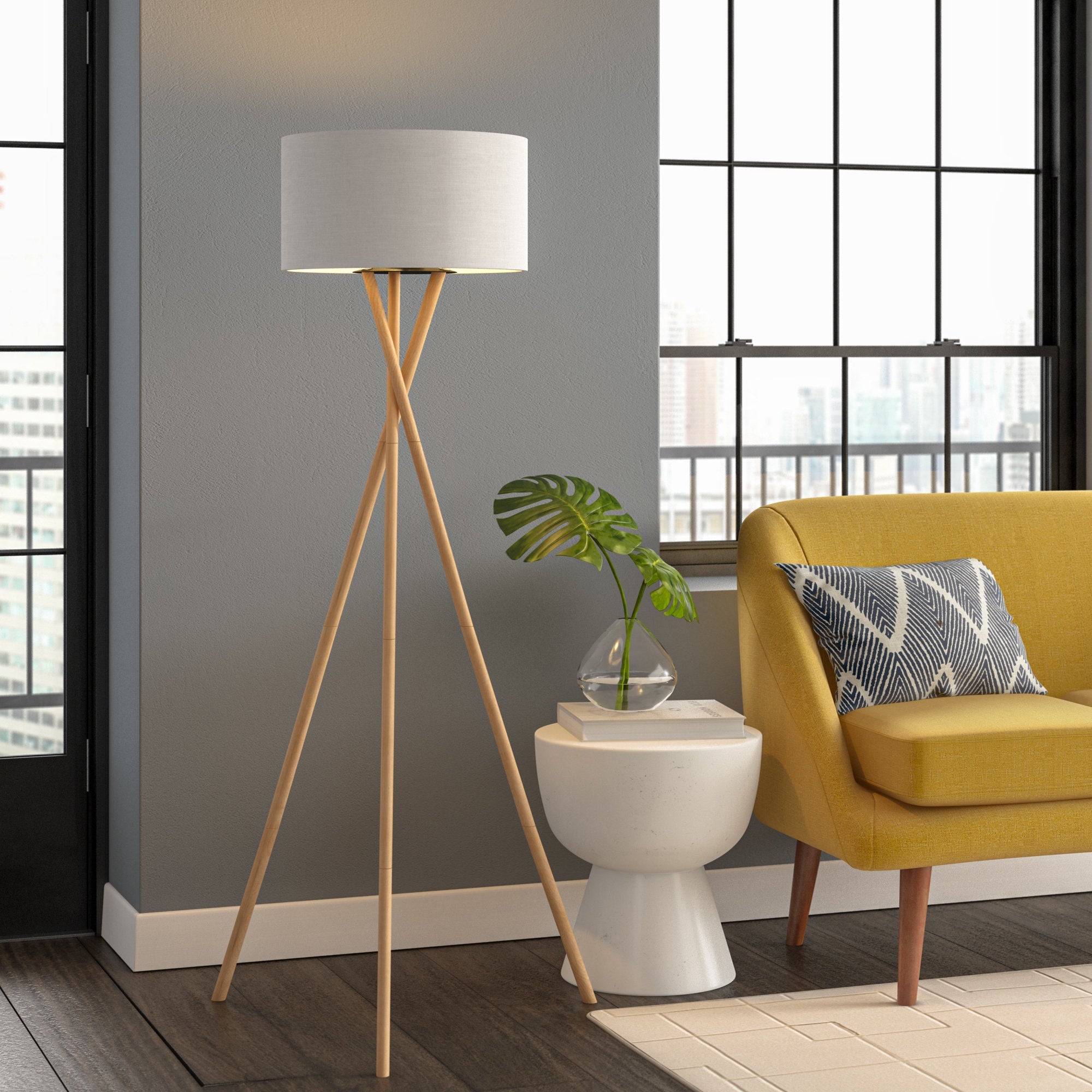 Kennerson 60" Tripod Floor Lamp - From Where - 