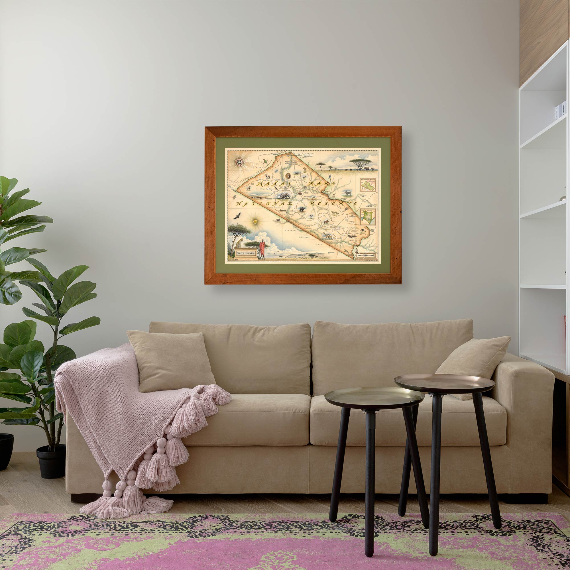 Kenya's Masai Mara National Reserve Hand - Drawn Map - From Where Finds - Map