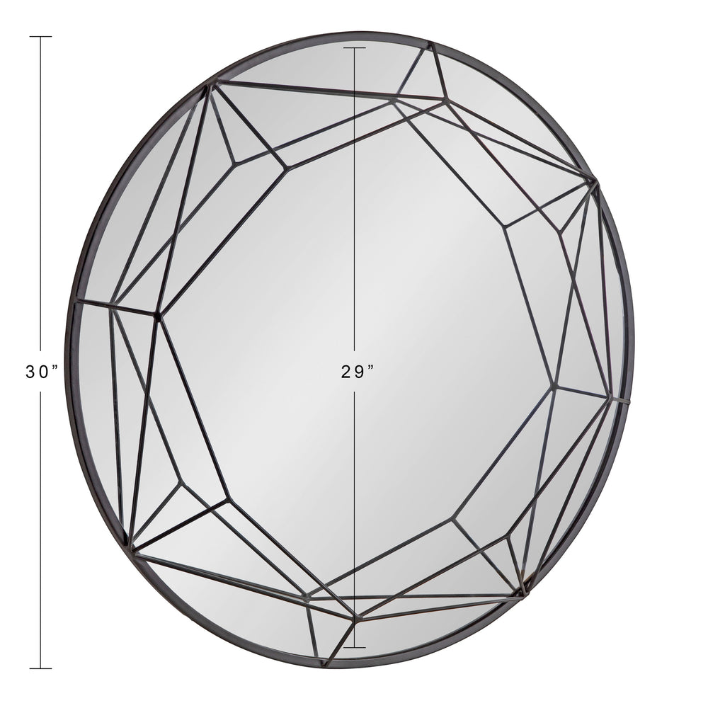 Keyleigh Glam Round Wall Mirror - From Where -