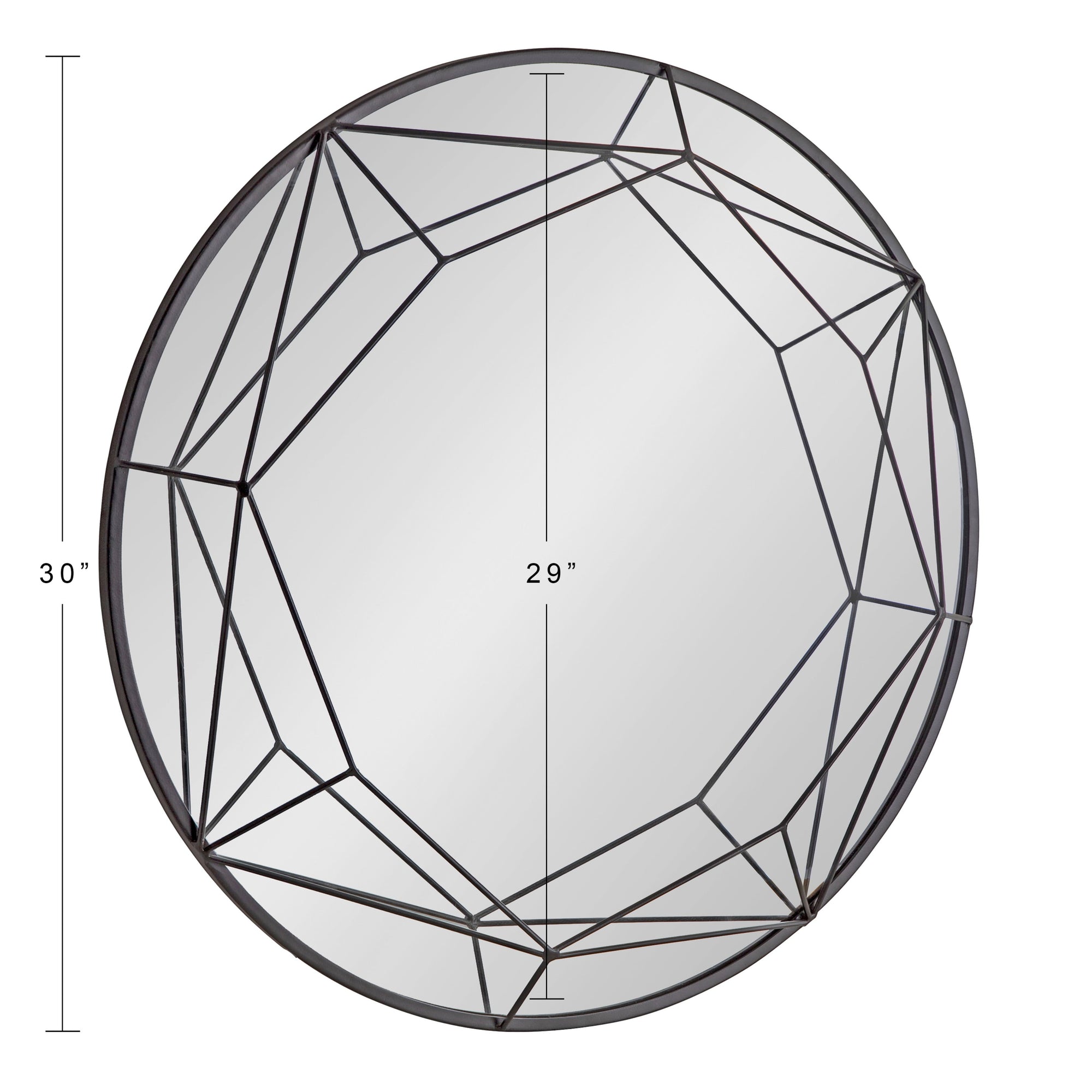 Keyleigh Glam Round Wall Mirror - From Where - 