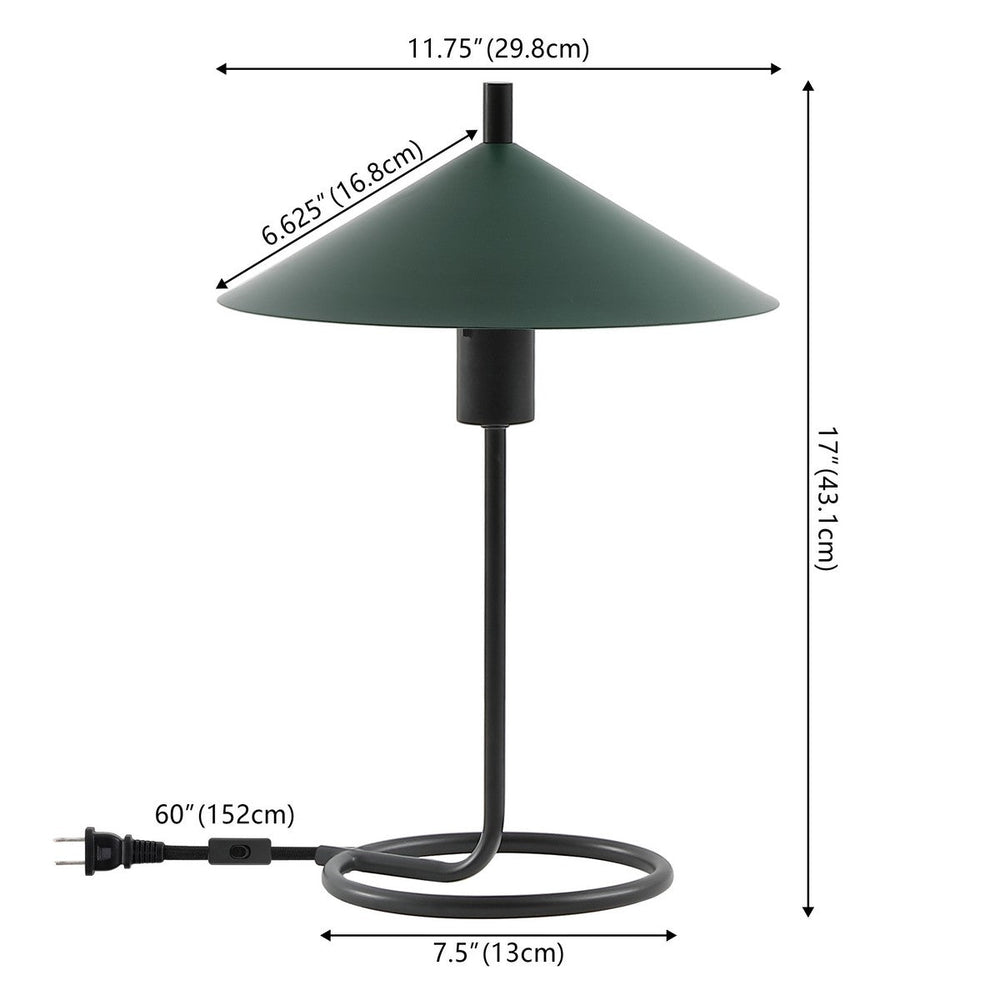 Khlo 17" Green/Black Metal Table Lamp - From Where Finds - 