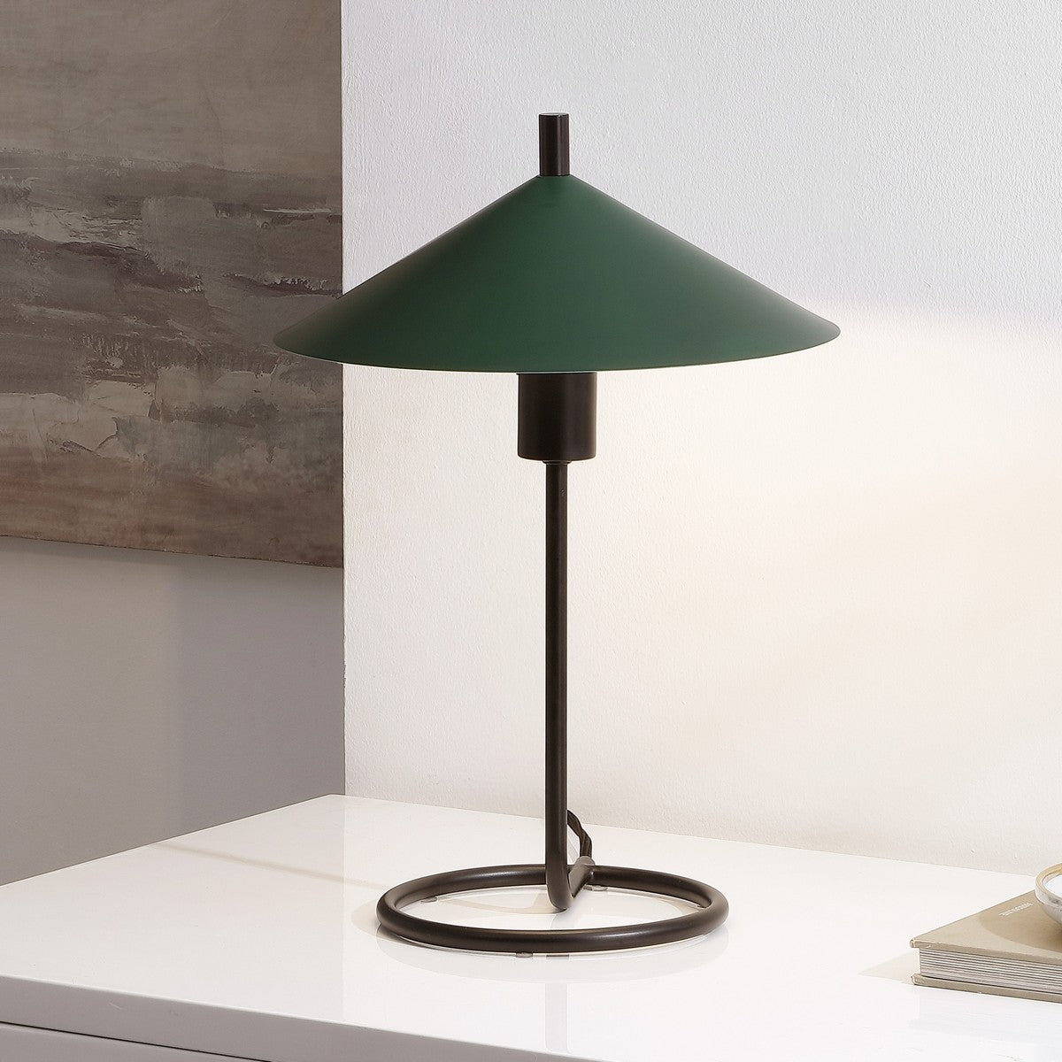 Khlo 17" Green/Black Metal Table Lamp - From Where Finds - 