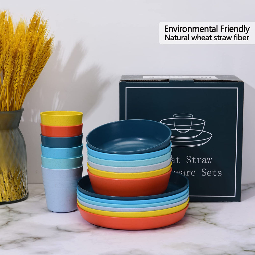 Kids Plates Bowls and Cups Set of 18 - From Where - 