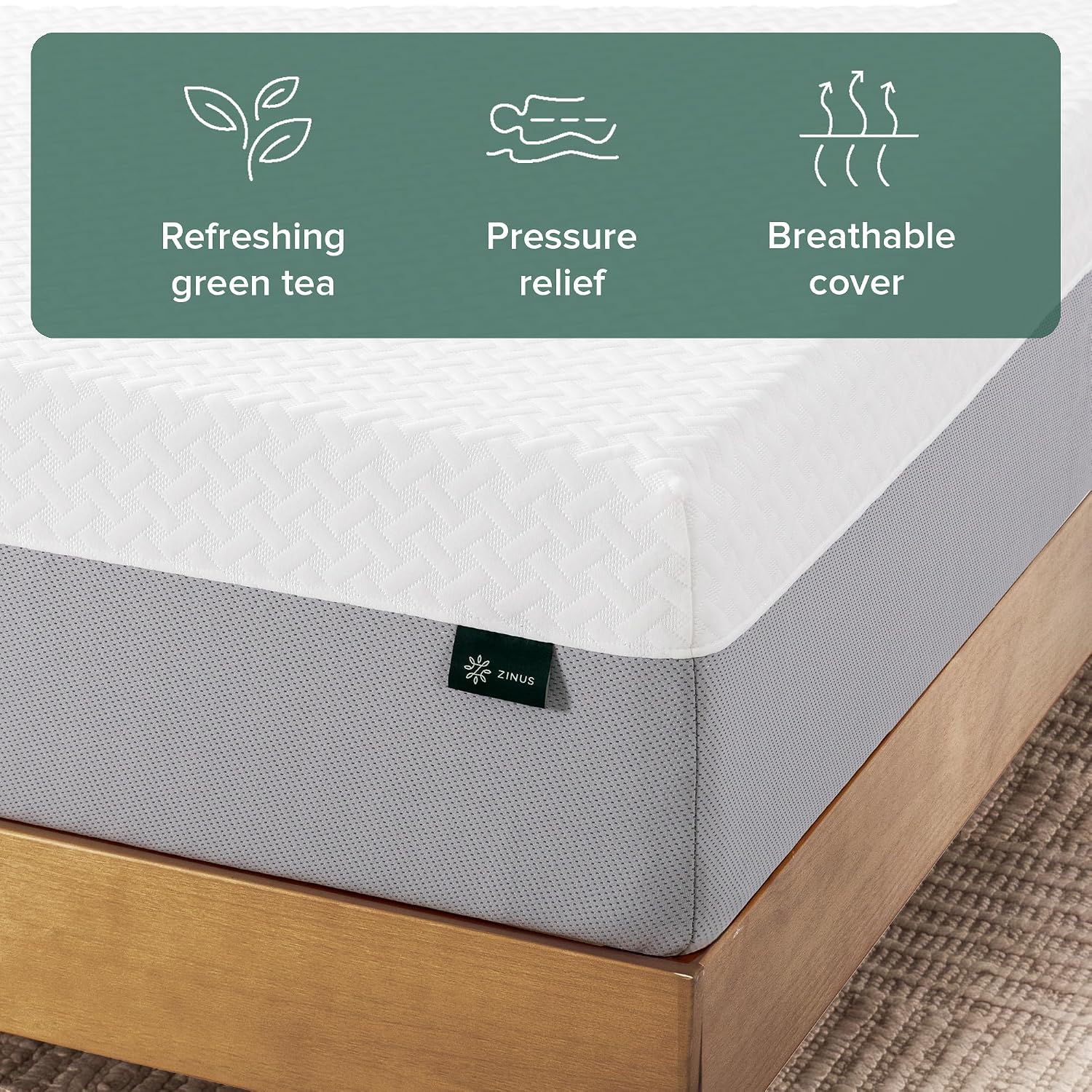 King Green Tea Essential Memory Foam Mattress - From Where Finds -