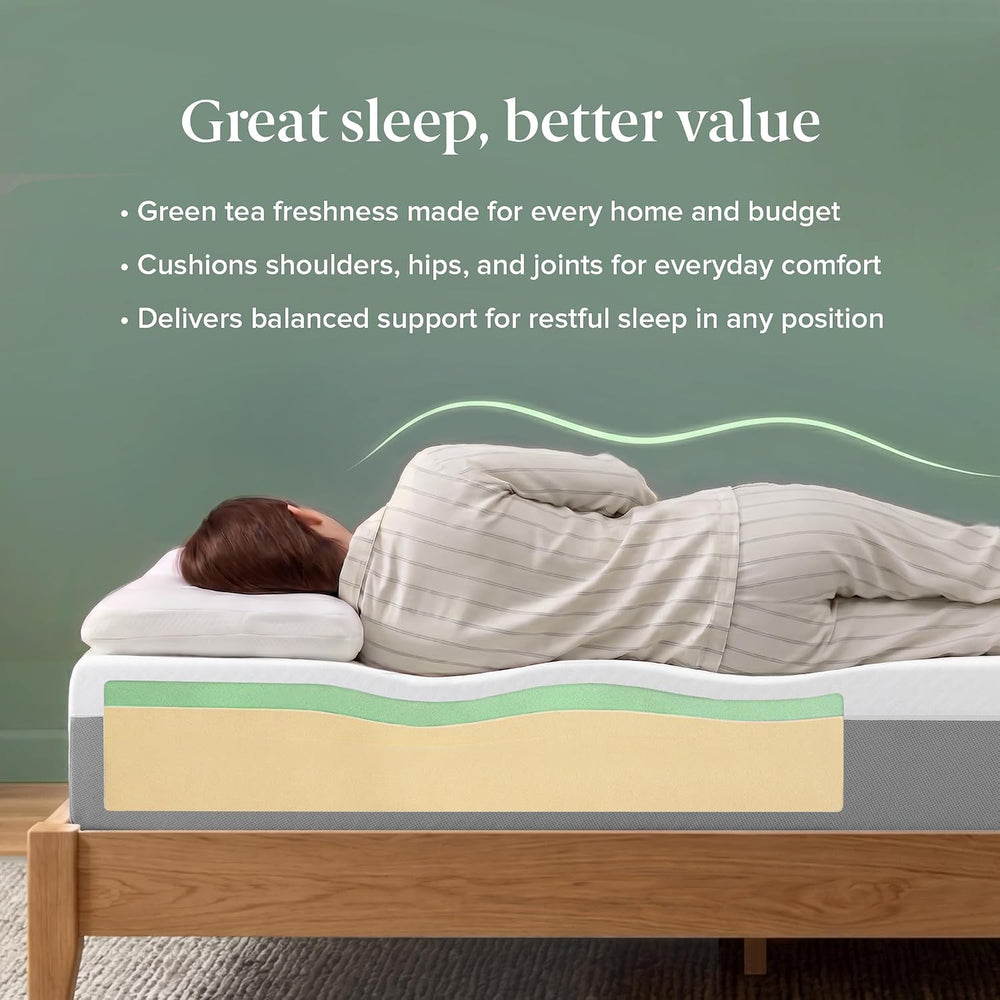 King Green Tea Essential Memory Foam Mattress - From Where Finds -