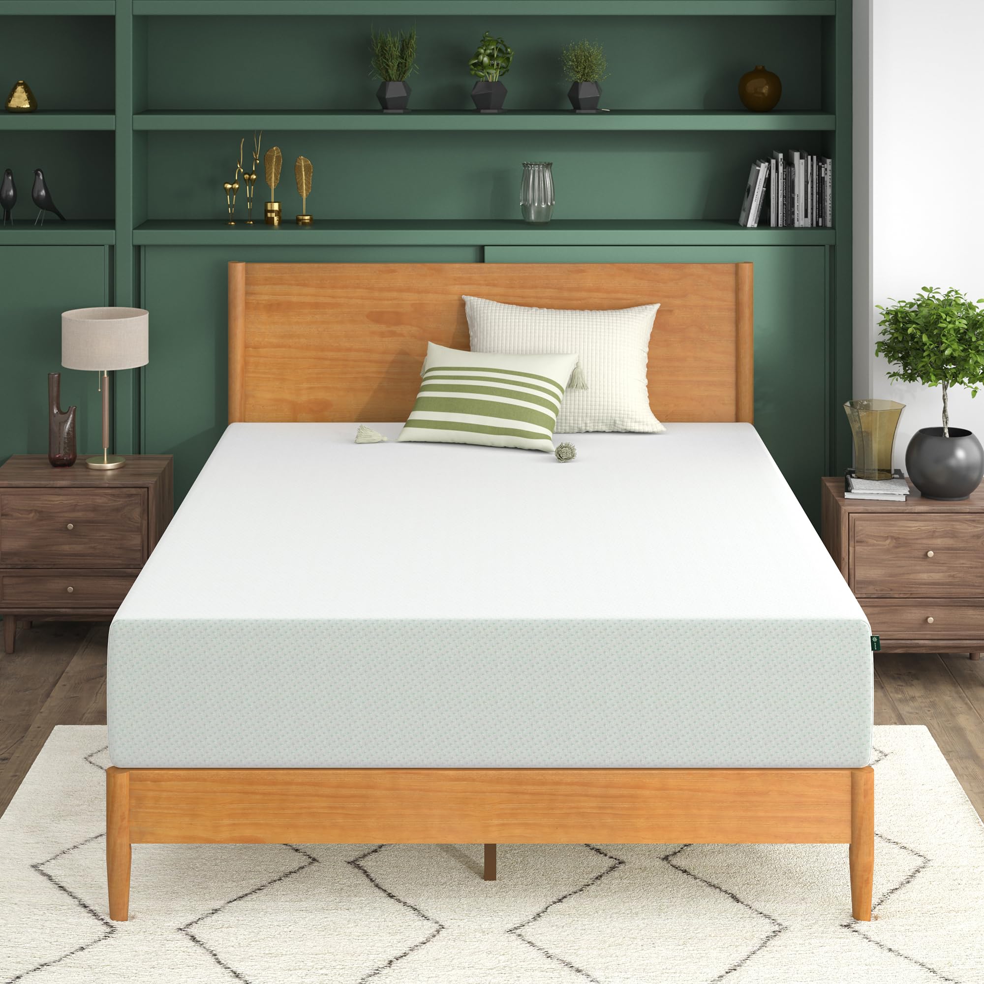 King Size Green Tea Memory Foam Mattress - From Where - 